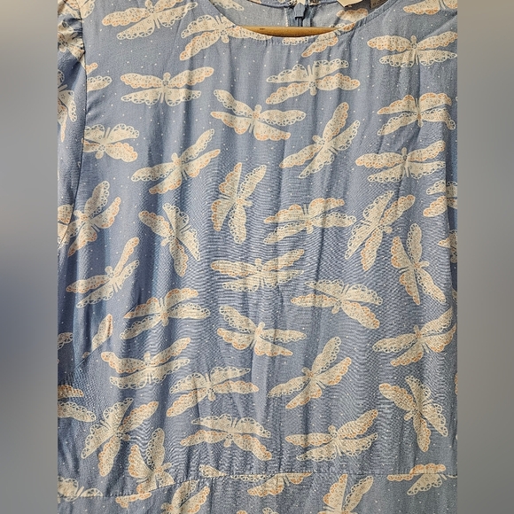 NWT LOFT Butterfly Flutter Sleeve Midi Dress - Picture 6 of 7